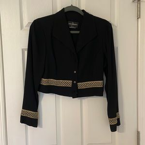 Vintage cropped jacket with gold detail
